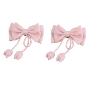 Set of 2 Reusable Window Curtain Tiebacks Clips Elegant Rose Bowknot Drapery Holders Buckles for Home Weddings Parties