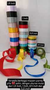 Pita Satin Hijau Lumut Muda 3/4 Inch