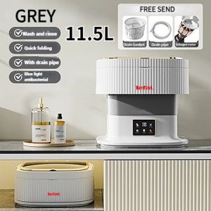 Tefal portable mini washing machine 2 in 1 6L/8L/11.5L semi-automatic washing machine with automatic and manual modes foldable blue light sterilization