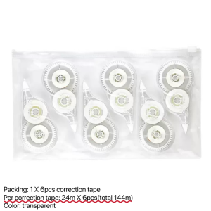 BINLU 6pcs Cute Correction Tape Set for Students School Supplies Kawaii Pastel Colors Stationery White Out Eraser Tape Bundle Smooth Application for Grade School High School Student Essentials Ready Stock Manila COD Fast Shipping 2026