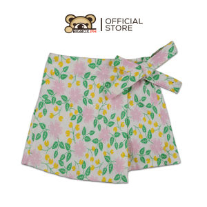 BigboxPH Kids Fashion Woven Wrap Tie Mini Skirt Skort for Girls 1-12 Years Old