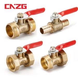 CGdailyToolsMix Brass Ball Valves 1/4" 3/8" 1/2"1/8  Male Female Thread Copper Brass Fitting liquid Air Line Shutoff