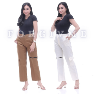 ZIPPER PANTS CARGO CELANA CARGO WANITA PREMIUM CELANA PANJANG OUTDOOR L XL