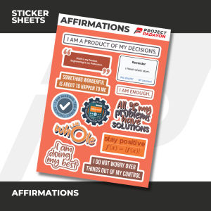 "Affirmations" themed Sticker