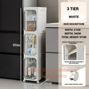 Narrow Space Multi-Layer Storage Cabinet Compact Organizer for Bathroom Kitchen Laundry Room Local Stock