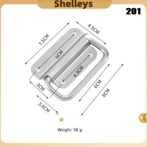 [Shelleys] Cabinet Flight Case Solid Furniture Hardware Folding Handle For Tool Box Stainless Steel Drawer Wardrobe Easy Install