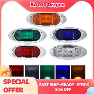 Kocoo 1Pc 12V 24V Auto 6LED Signal Lights Side Marker Trailer Truck Signal Lamp Multifunctional Waterproof Width Light