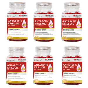 Antarctic Krill Oil Gel Candy Astaxanthin Supplements Improve Immunity Supports Heart Brain Joint Health Anti-Oxidation