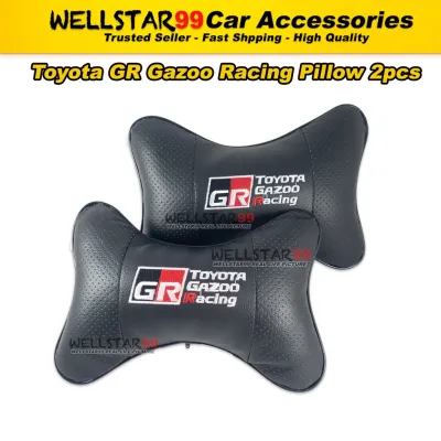 2pcs/1set Car Neck Pillow Honda Toyota Proton TRD Mugen Mini BMW Nissan MOMO Mazda Perodua Nismo Ralliart
