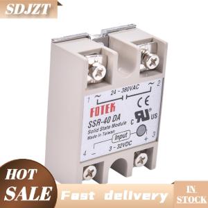 SDJZT Industrial Solid State Relay SSR 40A with Protective Flag SSR-40DA 40A DC control AC