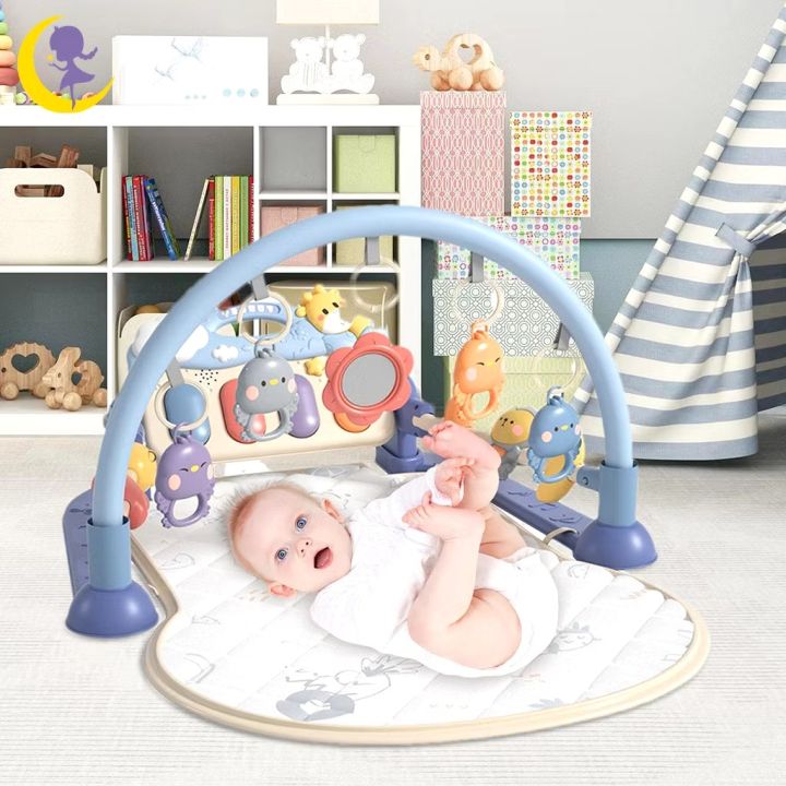 BS Baby Play Mat (With Lights Music Piano Keyboard Hanging Toy) Gym  Crawling Game Pad Baby Toys Lazada PH