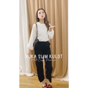 ALISA - Yuka Slim Cullote / Katun Poly Kulot Highwaist