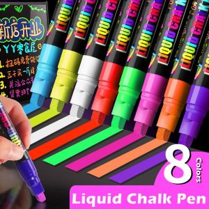 DORADO 6/8Colors Erasable Liquid Chalk Pen Dust-free Art Marker Pen Professional Highlighters LED Board Writing