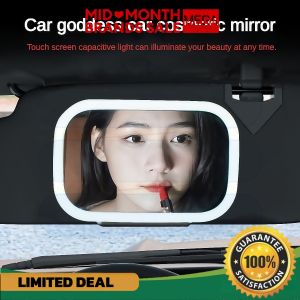 Portable Vanity Mirror for Car LED Touch Control 3-Tone HD Eye-Care