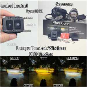 RTD Rayton - Lampu Tembak LED Wireless Premium LED Chips RTD Rayton E06B E06C high low plus kipas Waterproof