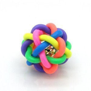Dog Toys Pet Toy Balls Colored Bell Weaving Rubber Balls Puppy Vocal Toys Pet Interaction