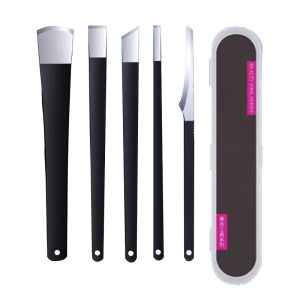 5pcs Pedicure Knife Set Corn and Hard Thick Skin Remover Tool for Foot with Storage Box