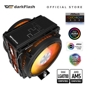 darkFlash EXPLORE E400 PLUS Air Dot-Matrix Panel A-RGB Dual Fan Tower CPU Cooler