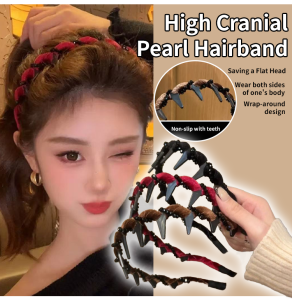 Diamond Wave Headband Velvet Rhinestone Wave Headband Toothed Non-slip Hairpin Headband