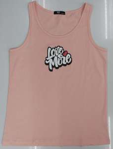 HDC LADIES Sleeveless Shirts- Love More-HLT510213BC