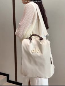 ALO Ruched Anti Theft Backpack Women Nylon Multifunctional Shoulder Bag Lightweight Yoga Travel Casual Daypack Multi Color