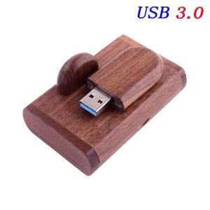 JASTER Red Wood USB 3.0 Flash Drive  Free Custom Logo Memory Stick 64GB Wooden Box Pendrive 32GB Photography Gift USB Stick 16GB Laser Engraving U Disk 8GB Beautiful External Storage 4GB Portable Storage Devices Carbonized Bamboo thumbdrive