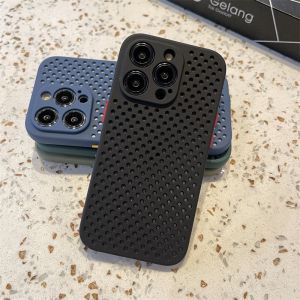 Breathable Cooling Heat Dissipation Phone Case For iPhone 17 Air 16 E 15 14 Plus 13 12 11 Pro Max Soft Silicone Shockproof Cover