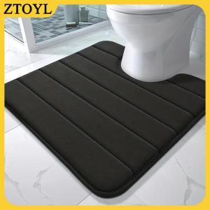 ZTOYL Hình chữ U nhà vệ sinh Mat phòng tắm Mat phòng tắm THẢM PHÒNG TẮM Thảm Bộ nhớ Bọt Tắm Mat chống trượt siêu thấm