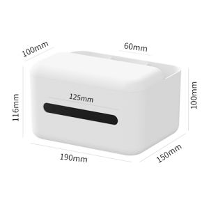 Minimalist Desktop Tissue Storage ABS Material Wipes Napkin Storage Box TV Controller Phone Holder 19x15x11.6cm