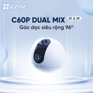 Camera Wifi EZVIZ C60P 2K (3MP + 3MP) Góc Siêu Rộng Xoay 360 Độ Đàm Thoại 2 Chiều Theo Dõi Chuyển Động - VTS