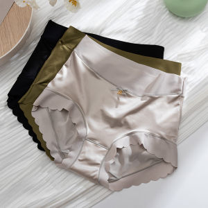 MeooLiisy 3PCS/Set High Waist Panties for Women Comfortable Ice Silk Briefs Ladies High Waist Quick Drying Soft Underwear