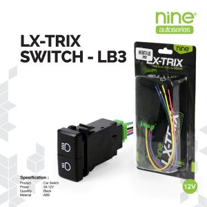 LX-TRIX Saklar Mobil 2 Mode Lampu Utama Foglamp Toyota NEW Mitshubishi LB3 - NINE AUTOSERIES