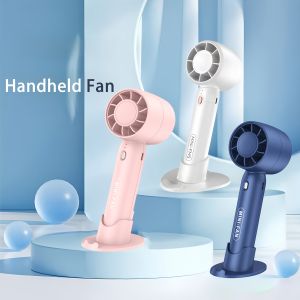Portable Mini Fan USB Rechargeable with 3-speed Adjustment Comes with Base Stand Suitable for Home Use Office Outdoor Travel Three Colors Available