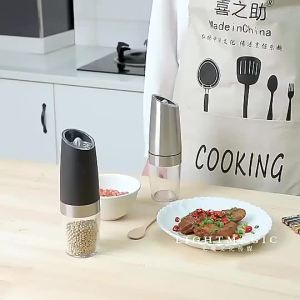Electric Gravity Salt And Pepper er Mill Set With Blue Light And Stand Spice Jar Spice Pepper Mills er Kitchen