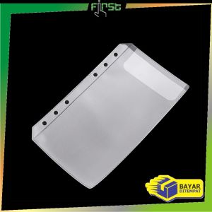 FH-C1105 Zipper Pocket Binder A6 Transparan 6 Hole / Transparent Hand Book Bags Ziplock Tempat Uang