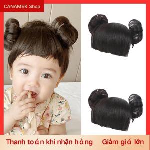 CS Bé Tóc Giả bện hairband tóc giả cho trẻ em bé Headband bé tóc trẻ em giả bangs đầu khóa cos Phụ kiện tóc bé