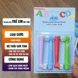 Cho máy Oral-B Braun Trẻ em EB-10A Bộ 4 đầu bàn chải đánh răng điện Minh House