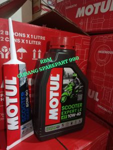 PAKET OLI MOTUL SCOOTER EXPERT LE + GARDAN MOTUL ORIGINAL MOTUL (2 VARIAN O8L &1L)
