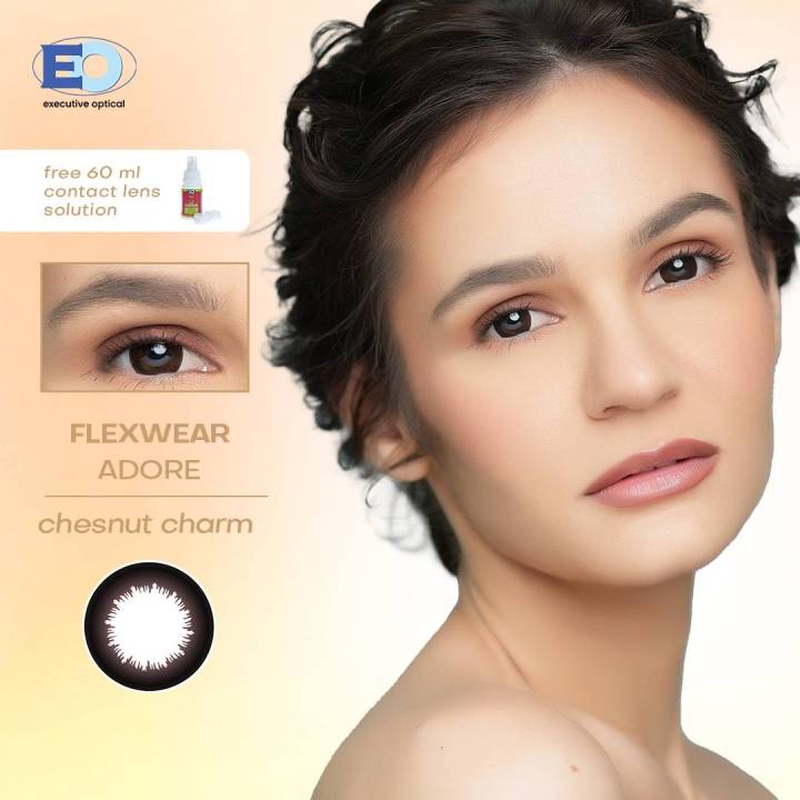EO Flexwear Adore Colored Contact Lens Chestnut Charm (1 year