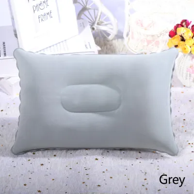 CANGMOTION Bed Rest Portable Double Sided Folding Outdoor Travel Air Inflatable Pillow Flocking Cushion