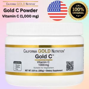 California Gold Nutrition (250g) Gold C Powder Vitamin C 1000 mg Immune Support & Seasonal Wellness - Vegetarian Friendly - Gluten Free Non-GMO