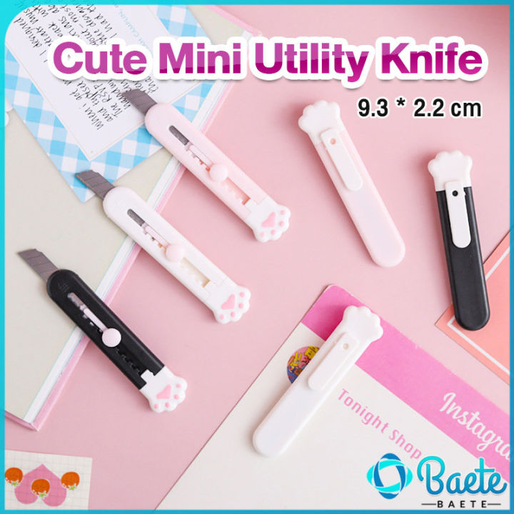 Baete Cute Mini Cat Utility Knife School office Stationery Craft Paper