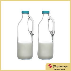 Pasabahce Vita Water/Milk/Juice Glass Bottle 1400cc Set of 2 (Clear)