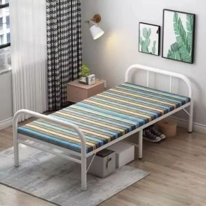 Foldable Bed Save Space high quality For Dormitory Rooms Folding Bed Sturdy Bed Frame (Single)kama