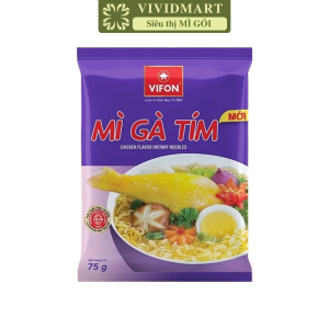 [GÓI LẺ] - VIFON - Mì gà tím Vifon Mì Vifon gà tím Mì gà Vifon gà tím Mì gói gà tím ăn liền Vifon mì ăn liền (75g/gói)