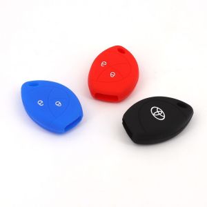 CAR SILICONE CAR REMOTE CONTROL KEY ALARM CASE COVER CASING TOYOTA VIOS INNOVA Fortuner Hilux Alarm Remote Control 2 Button