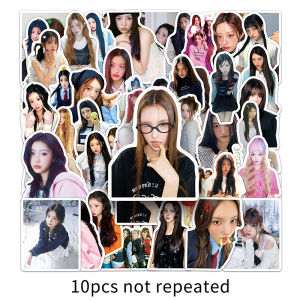 51PCS Korean girl group ILLIT idol peripheral support sticker tablet phone case waterproof DIY decoration sticker sticker