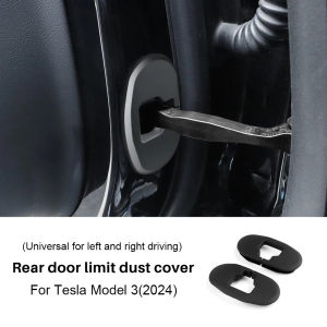 Car Rear Door Lock Buckle Cover for Tesla Model 3 Highland 2024 Limit Dustproof Screw Cap Decorative Accessories