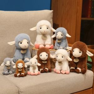 Q-1151 STORE 11/17/23cm Size Sheep Plush Pillow Long Ear Sitting Pose Huggable Pillow Lovely Fluffy Stuffed Sheep Pillow Gifts