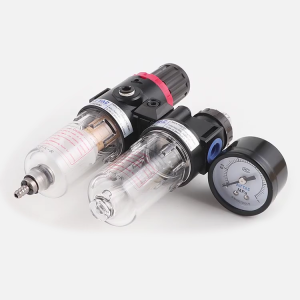 PT1/2" Pressure Compressed Air Regulator Water Oil Trap Separator with Gauge Manual Drain Accurate Reading Table